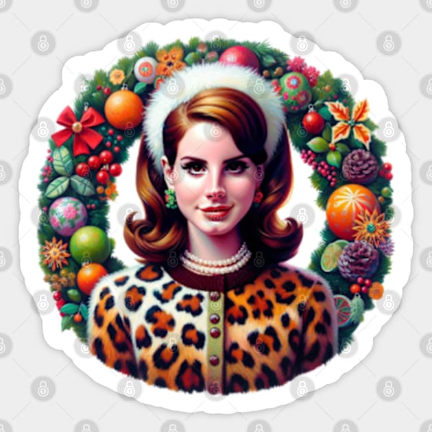 Lana Del Rey - Merry Christmas Baby Sticker by Tiger Mountain Design Co.